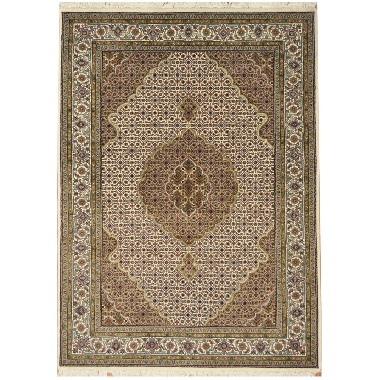 Bungalow Rose Hand Knotted Wool Geometric Rug Wayfair